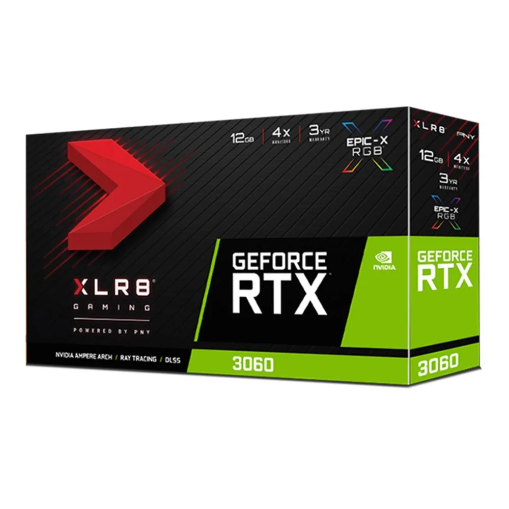 Відеокарта PNY GeForce RTX 3060 12GB XLR8 Gaming REVEL EPIC-X RGB (VCG306012SFXPPB)
