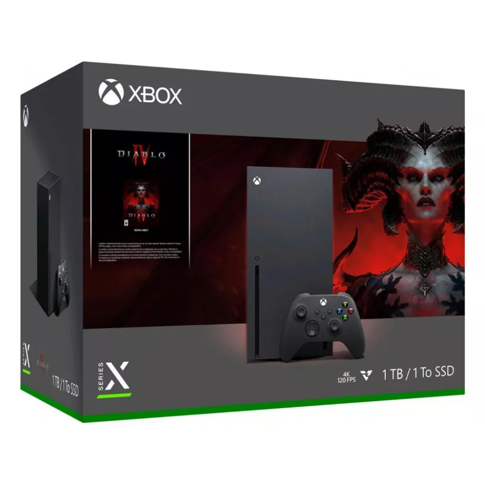 Стаціонарна ігрова приставка Microsoft Xbox Series X 1 TB Diablo IV Bundle (RRT-00027)