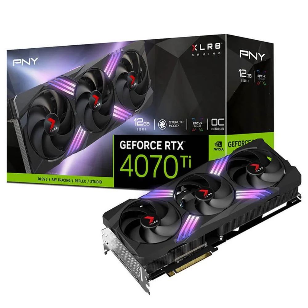 Відеокарта PNY GeForce RTX 4070 Ti 12 GB XLR8 Gaming Verto Triple Fan (VCG4070T12TFXXPB1)