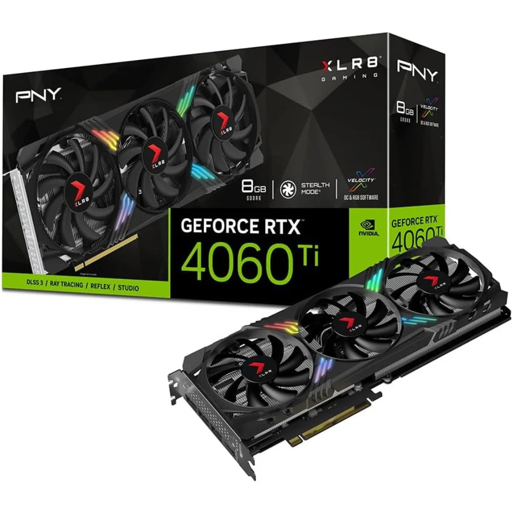 Відеокарта PNY GeForce RTX 4060 Ti 8GB XLR8 Gaming VERTO EPIC-X RGB (VCG4060T8TFXXPB1)