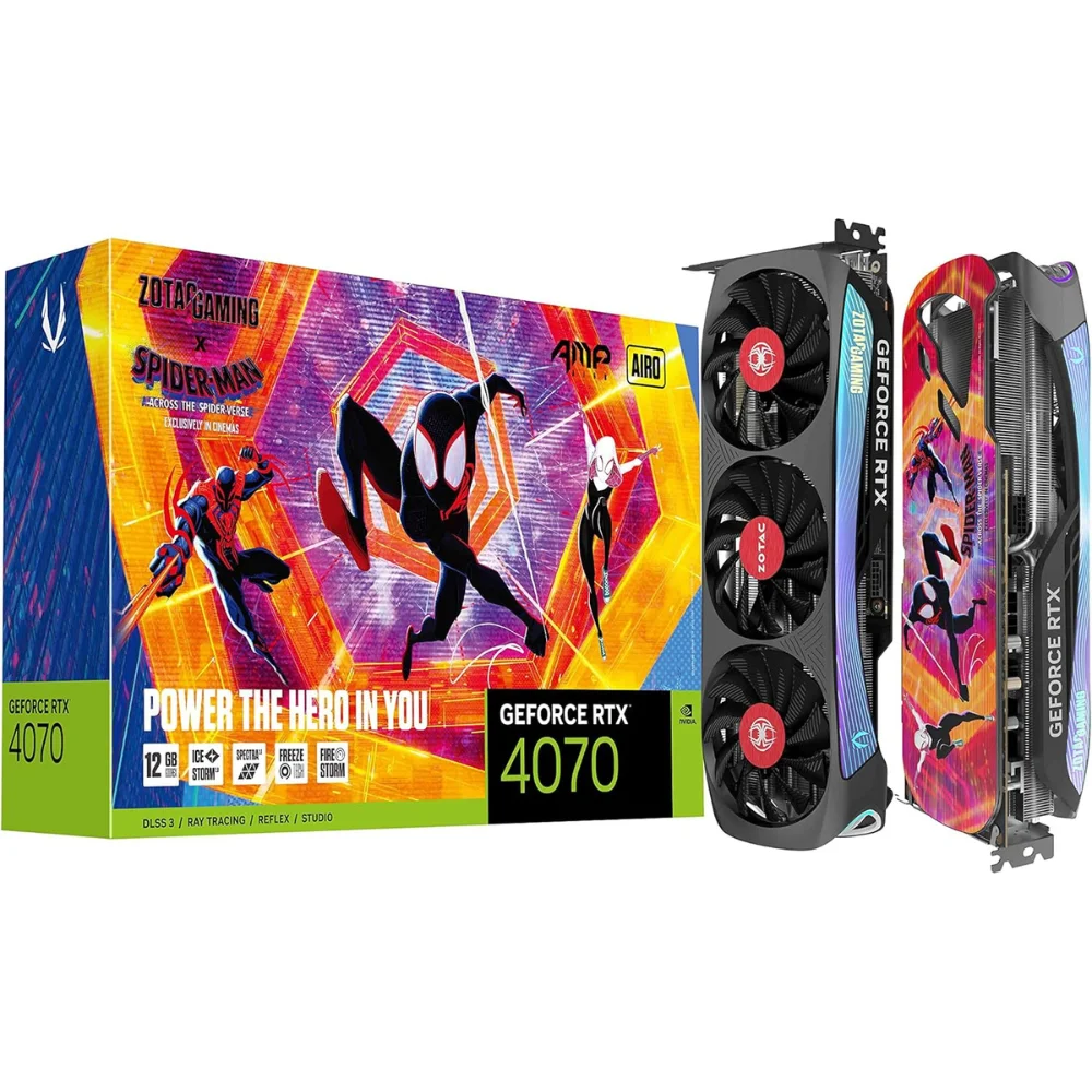 Відеокарта Zotac GAMING GeForce RTX 4070 AMP AIRO SPIDER-MAN (ZT-D40700F-10SMP)