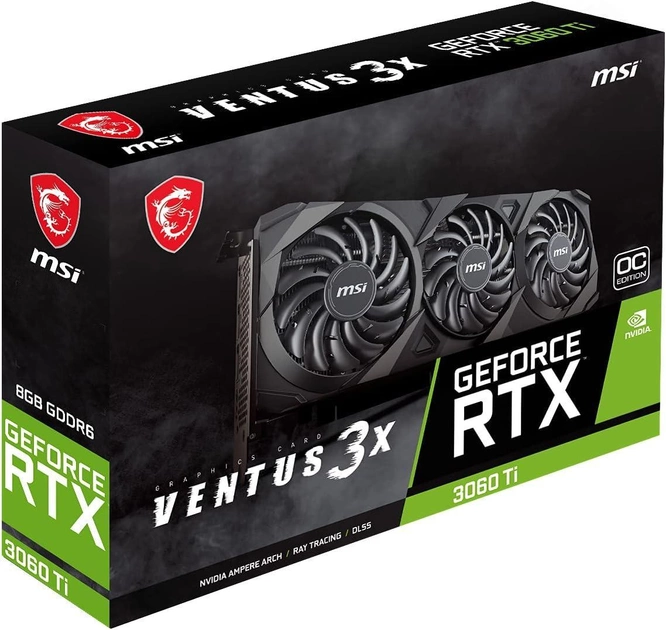 Відеокарта MSI GeForce RTX 3060 Ti VENTUS 3X 8G OC LHR