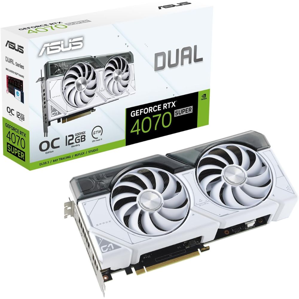 Відеокарта ASUS DUAL-RTX4070S-O12G-WHITE