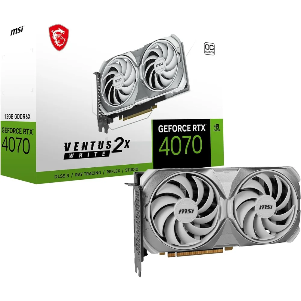 Відеокарта MSI GeForce RTX 4070 VENTUS 2X WHITE 12G OC