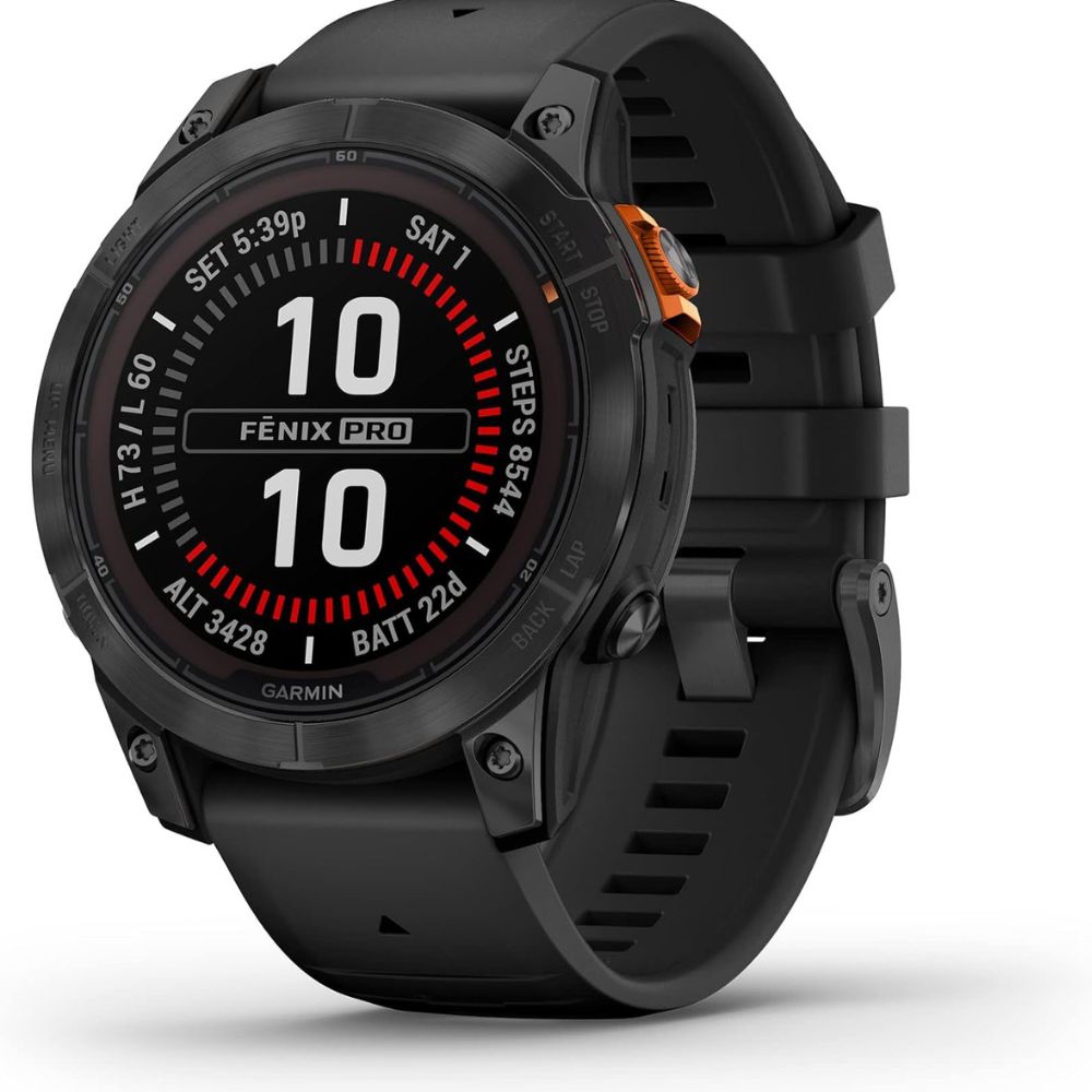 Смарт-годинник Garmin Fenix 7 Pro Solar Slate Gray w. Black Band (010-02777-00)