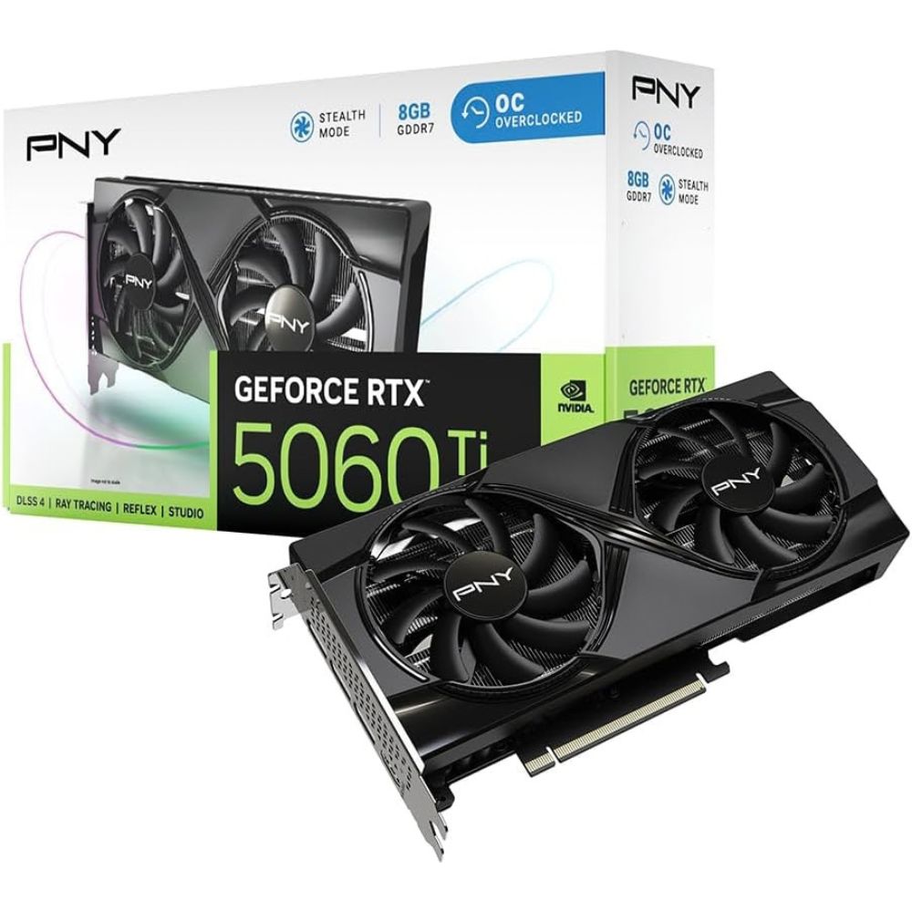 Відеокарта PNY GeForce RTX 5060 Ti VERTO OC Dual Fan (VCG5060T8DFXPB1)